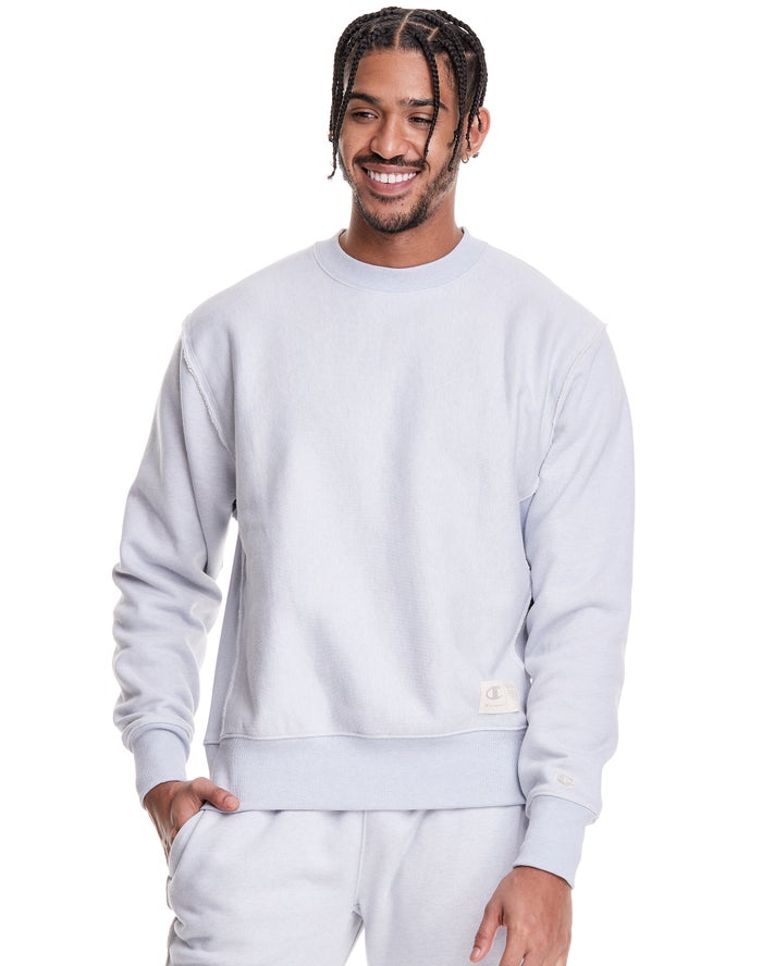 Champion Mens Sweatshirt NZ - Natural State Reverse Weave Crew Grey ( 5746-SCFIP )